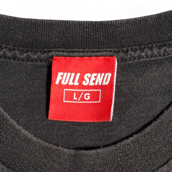 Full Send Shirt Adult LARGE Black Spell Out Logo Colorful Nelk - Picture 4 of 6